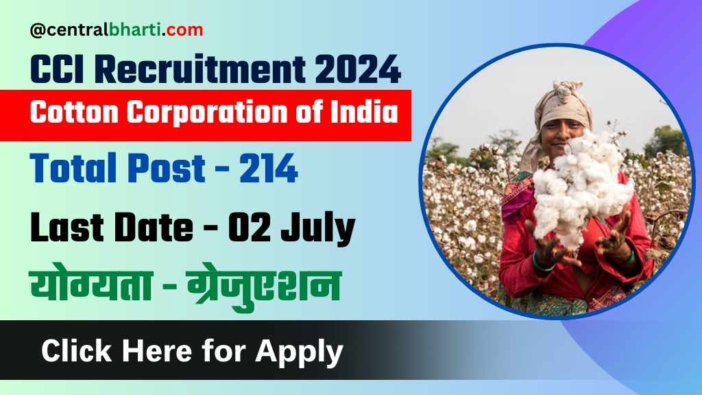 CCI Recruitment 2024: कॉटन कॉरपोरेशन में निकली बंपर भर्ती, ग्रेजुएट उम्मीदवारों को मिला मौका, जल्दी करे आवेदन