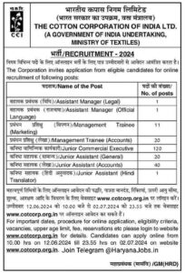 CCI Recruitment 2024