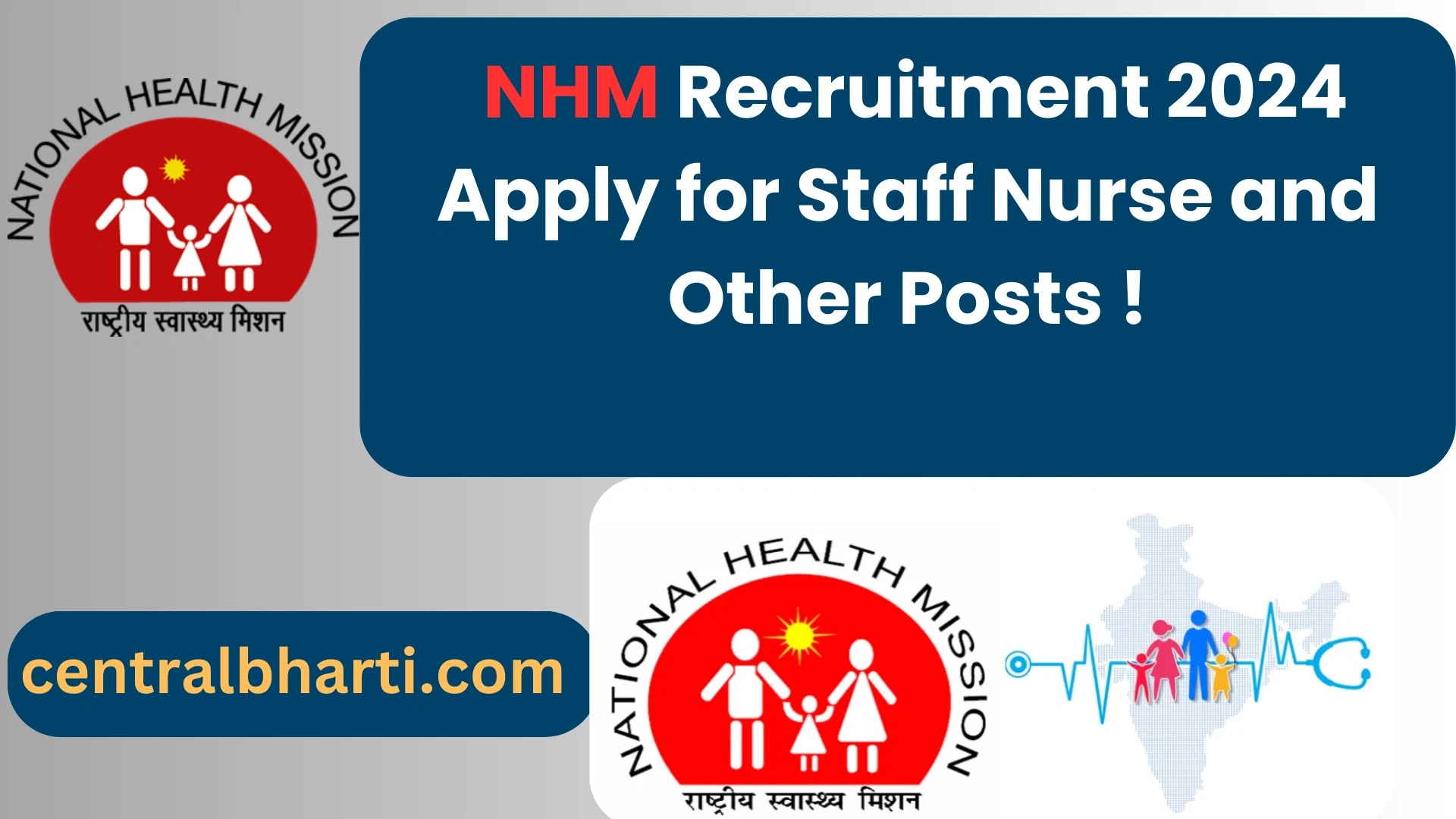 National Health Mission (NHM)  Recruitment 2024 Apply for Staff Nurse and Other Posts https://nhm.gov.in/