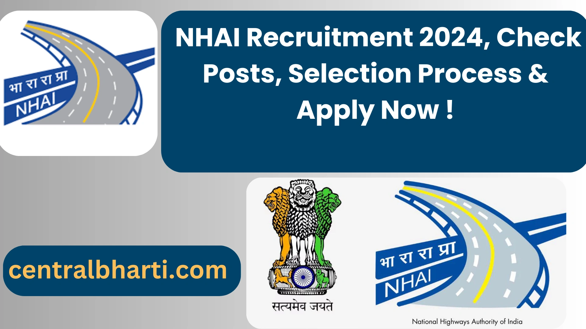 NHAI भर्ती 2024, पदों की जांच, चयन प्रक्रिया और अभी आवेदन करें Government Of India Job