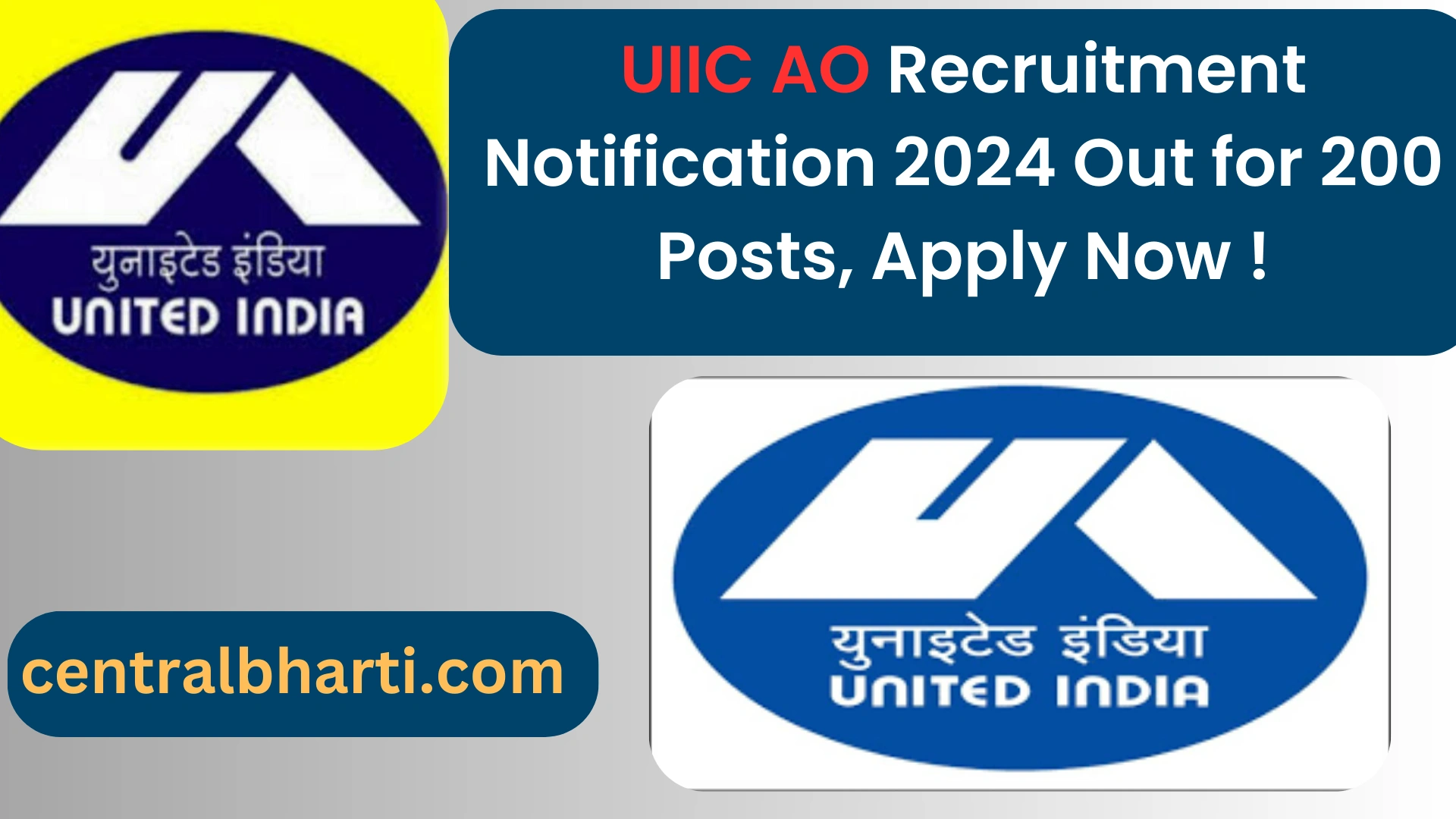  United India Insurance Company Limited (UIIC) AO Recruitment Notification 2024 Out for 200 Posts, Apply Now